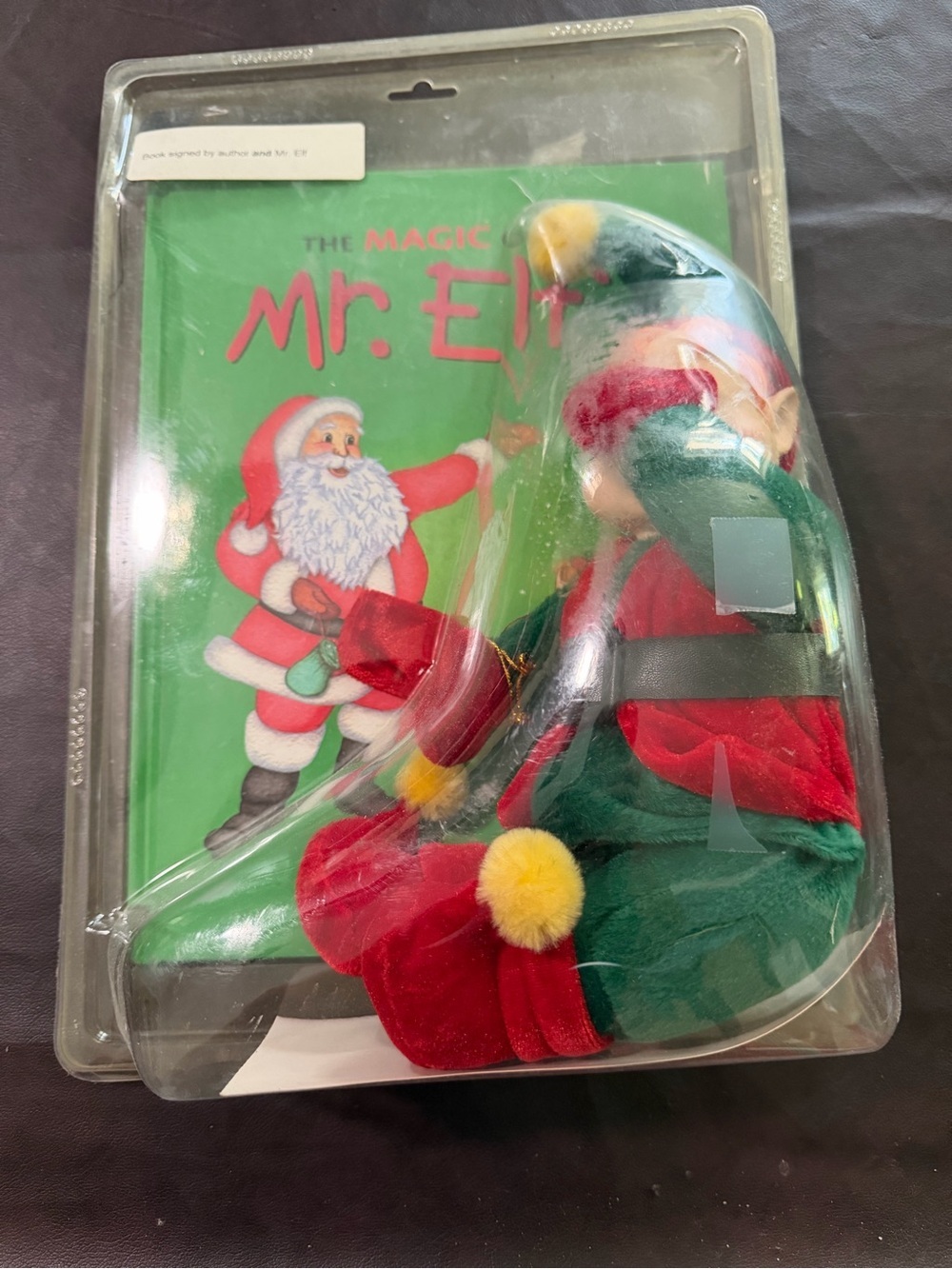 The Magic Mr. Elf - Green book signed and plus toy unopened. Pre elf on shelf